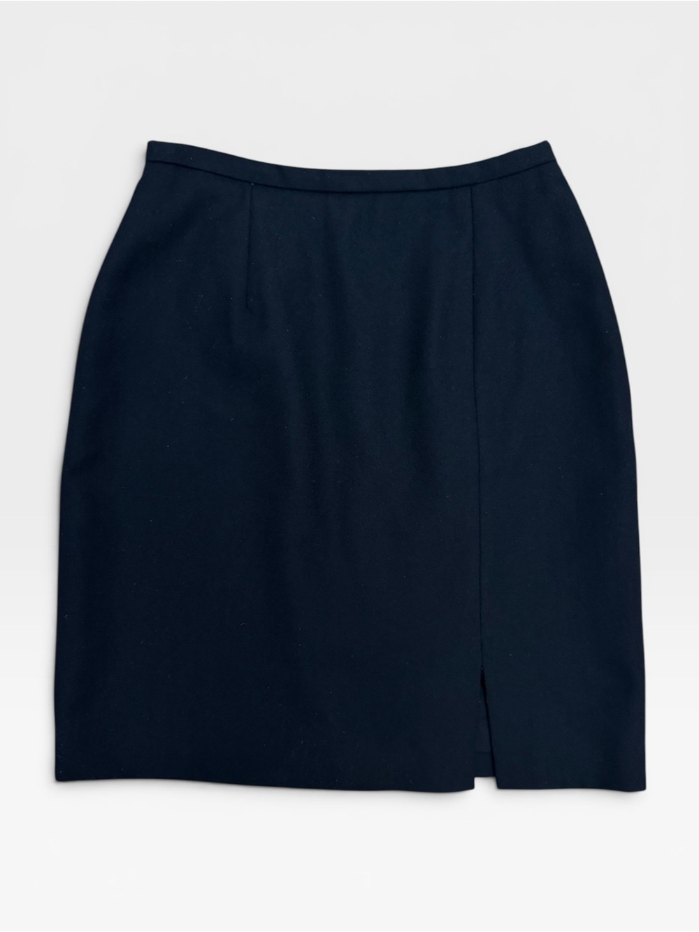 Vintage Gantos Black 100% Pure Wool Side Zip Mini Skirt Size 4